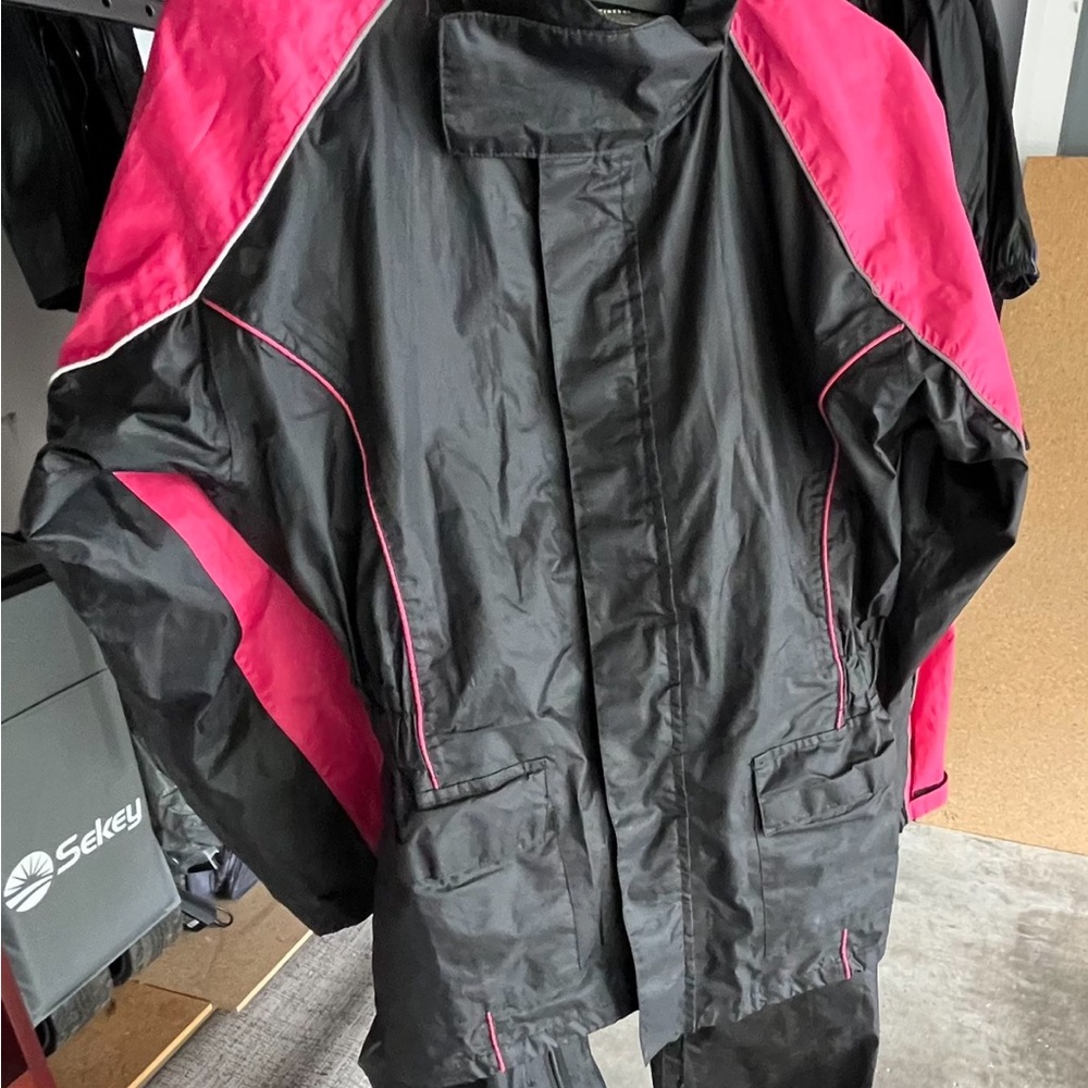 Rocket Black and Pink  rain suit for Outdoor Adventures